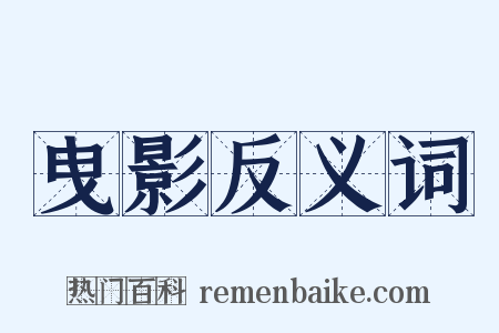 曳影反义词是什么意思的图片